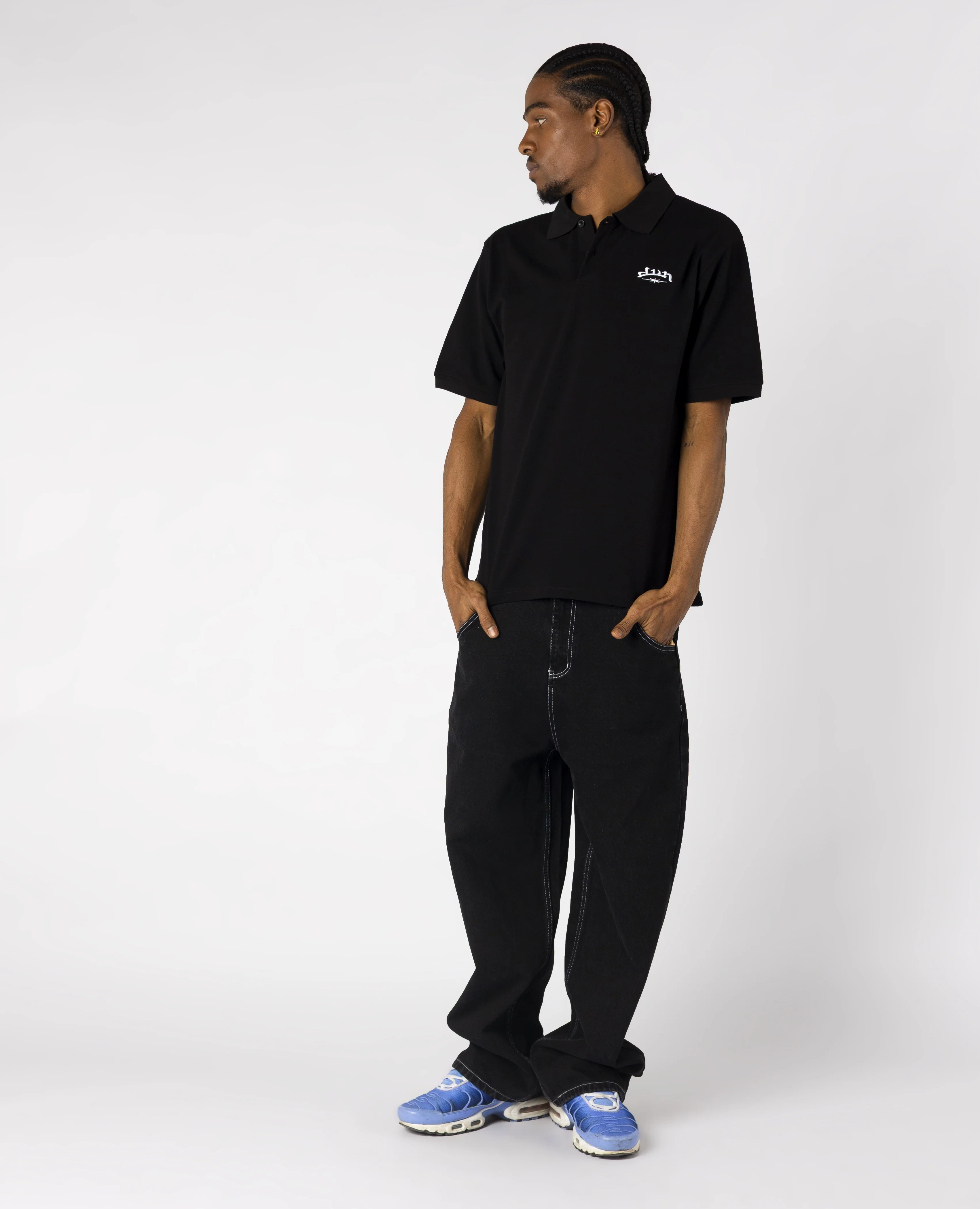 BLACK BASIC POLO - Image 3