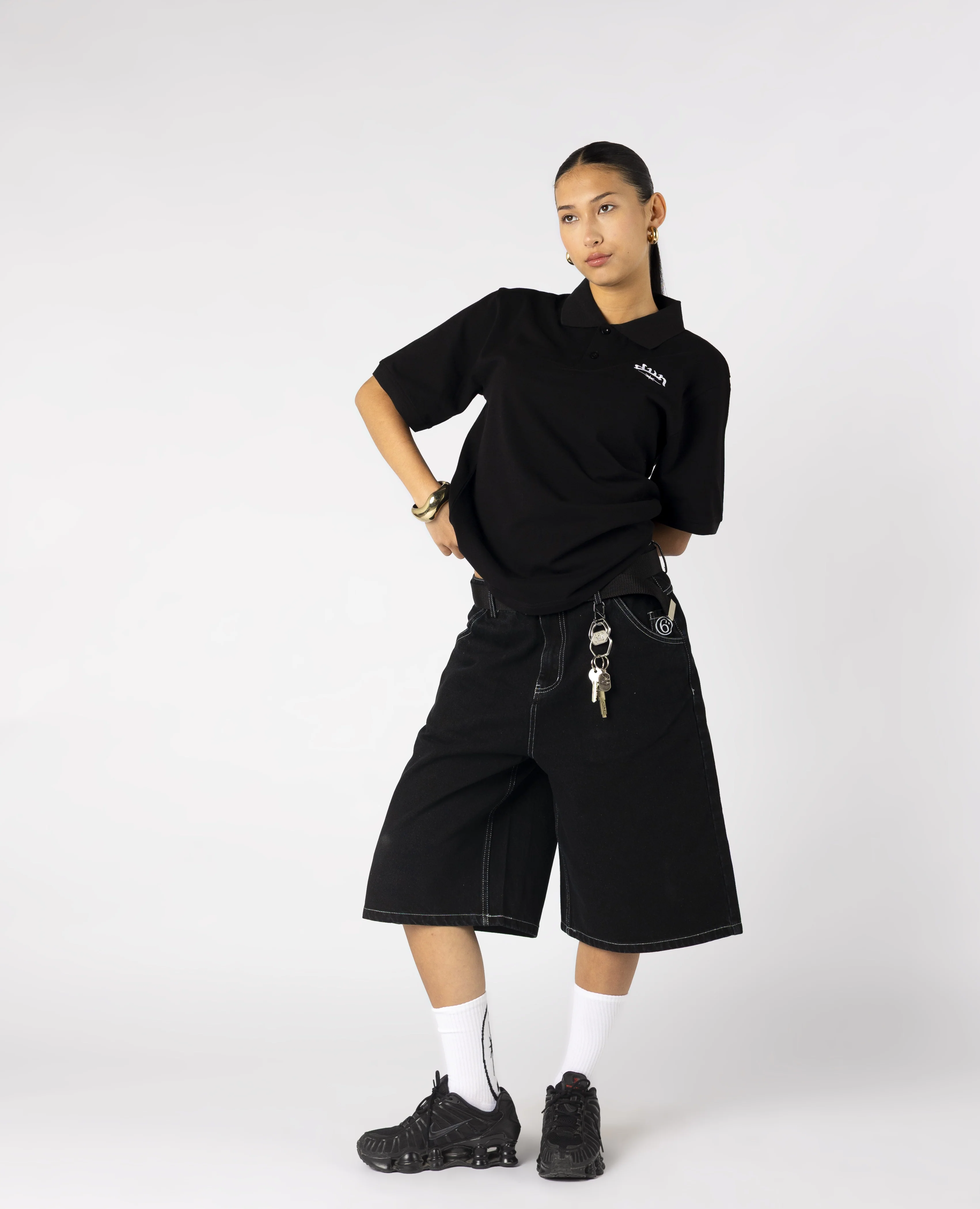 BLACK BASIC POLO - Image 4