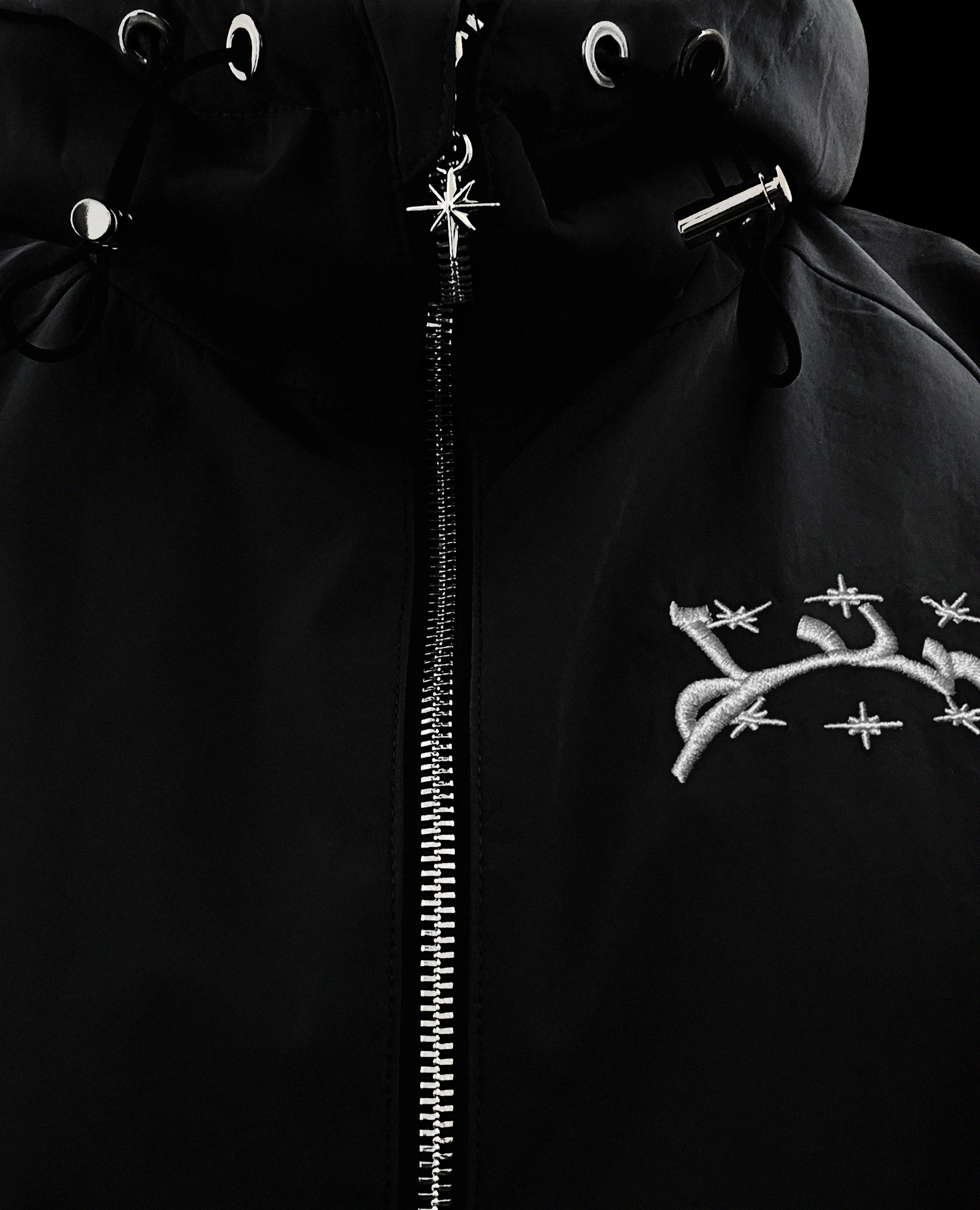 BLACK WINDBREAKER JACKET - Image 4