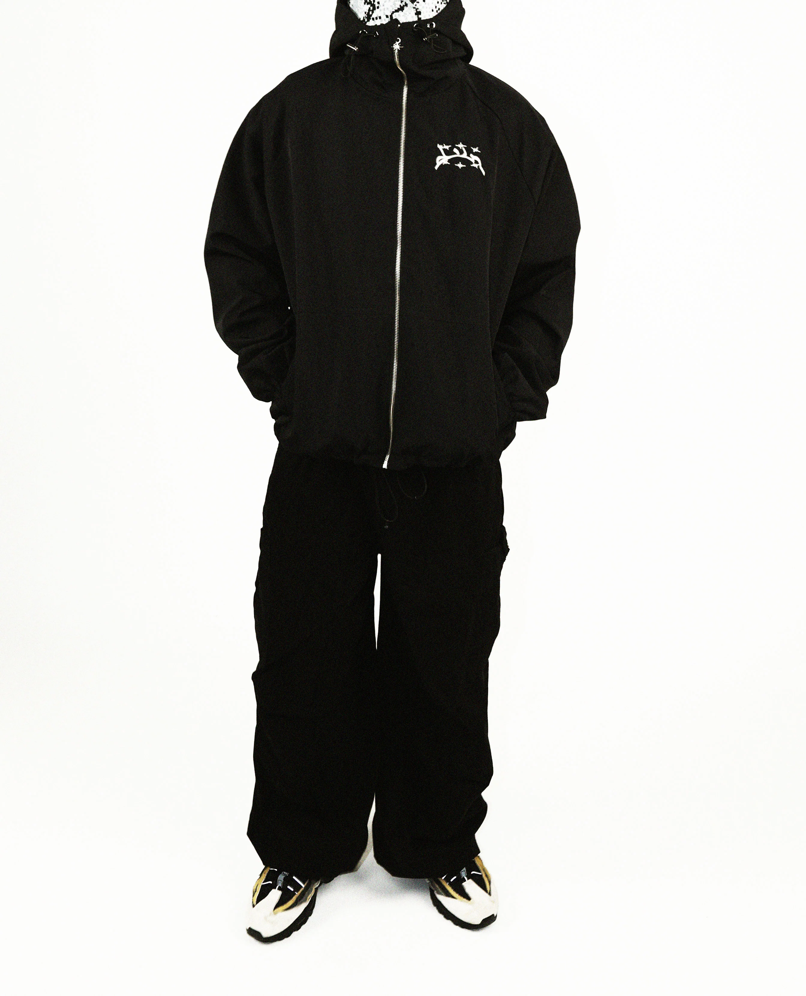 BLACK WINDBREAKER JACKET - Image 5